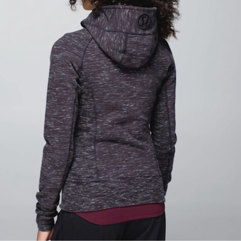 Lululemon Athletica Scuba Hoodie Heathered Marled Gray SZ 6 - Picture 1 of 8
